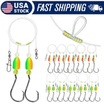10PCS Surf Fishing Pompano Rigs With Circle Hooks Saltwater. Fixed Price $19.99.