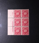 Usa Scott # J65B Plate Block Star & Imprint F-vf Og Nh Postage Due Stamps $475. Fixed Price $170.00.