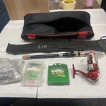 Dark Spider DS4000 Collapsible Fishing Rod And Reel Set Plus Shakespeare CSPK20. Fixed Price $59.99.