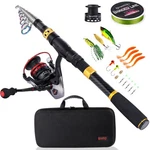 Sougayilang Fishing Rod Combo With Telescopic Pole Spinning Reel.... Fixed Price $97.94.