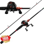 Kilitn Fishing Rod Reel Combo: Baitcasting, 6-7FT, Fiberglass Carbon. Fixed Price $58.99.