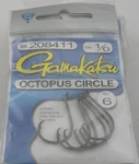 Gamakatsu 208411 1/0 6CT Octopus Circle Hooks Offset Point. Fixed Price $7.43.