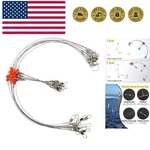 Fishing Leaders Saltwater Tackle Surf Rigs With Swivel Snaps Beads Hi.... Fixed Price $18.99.