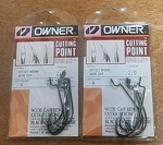 Lot 2. Owner Offset Wide Gap Worm Hooks. 5102-121. 6PK. 2/0. Fixed Price $8.99.