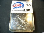 100 Eagle Claw Size 254-5/0 Sea Guard O'shaughnessy Lazer Sharp Fish Hooks. Fixed Price $8.99.
