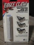 Eagle Claw Saltwater Fishing Rod Tip Repair Kit 6/64" - 7/64" 8/64" Black. Fixed Price $12.20.