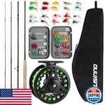 Plusinno Fly Fishing Rod And Reel Combo 4 Piece Lightweight Ultra-portable. Fixed Price $97.65.