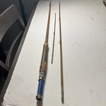 Vintage Blue Handle Bamboo Fly Rod, Streak, 8 Ft Montague - Parts Tip Broke. Fixed Price $149.99.