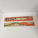 Vintage Johnson's Lujig Complete Fishing Setup W/ Box & Lure, Nice Display Piece. Fixed Price $49.95.