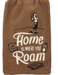 New Home Where You Roam Decorative Camping Kitchen Dish Towel, Brown. Fixed Price $9.99.