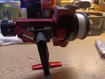 Vintage Master 405RD Fishing Reel, Long Cast, Graphite, Ball Bearing, Red. Fixed Price $25.00.