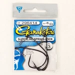 Gamakatsu #296414 Superline Spring-lock Size 4/0 Of 3 New Package. Fixed Price $7.95.