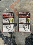 2X 4PK Owner 5135-151 Twist Lock Hook Strong 5/0,BLACK Chrome Stnsrd Wire Shank. Fixed Price $14.97.