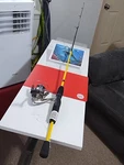 New Spinning Fishing Rod Lews Mr.crappie 5'6"LIGHT 2-8LB And Reel Laser. Fixed Price $58.00.