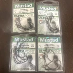 Mustad Fishing Grip Pin Kvd Ultra Point Bigmouth Size 3/0 Hooks, 4 Packs. Fixed Price $17.99.