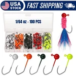 100PCS Fly Tying Jig 1/64 Oz Small Fishing Hooks Lure Making Kit. Fixed Price $21.99.
