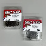 Eagle Claw (2 Pack) Down Eye 2-SLICE Offset Hooks Bronze #2 50PC 181F-2. Fixed Price $8.96.