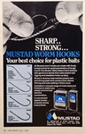 Mustad Worm Hooks Print 1985 - For Plastic Fishing Baits Auburn Ny. Fixed Price $11.77.