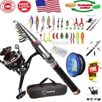 Lightweight Fishing Gear Set, 7FT Rod, Reel, Hooks & Bag - Perfect For Travel. Fixed Price $72.99.