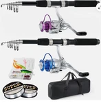Tripquips Telescoping Fishing Combo, 2 Rods & Reels, Tackle Etc., Bag, Brand New. Fixed Price $32.45.