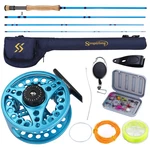 Sougayilang Fly Fishing Rod And Reel Combo 4-PIECE Aluminum Alloy. Fixed Price $177.35.