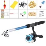 Telescopic 1.8M Fishing Rod And Spinning Reel Bait Float Hooks Barrel Swivel Kit. Fixed Price $18.48.