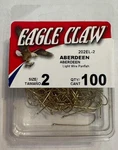 Eagle Claw 202EL #2 100CT Gold Aberdeen Hooks. Fixed Price $17.18.