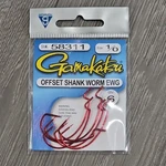 Gamakatsu 58311 1/0 6CT Red Offset Shank Worm Hooks Ewg. Fixed Price $6.65.