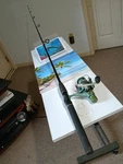 Spinning Fishing Rod South Bend Elite 6'6" Med 6-14LB And Reel Tica. Fixed Price $38.00.