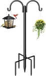 Double Shepherds Hooks For Outdoor Heavy Duty Bird Feeder Pole With 5-PRONG Base. Fixed Price $46.99.