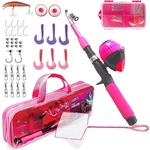 PLAY22 Kids Fishing Pole Pink - 40 Pc Rod And Reel Combos Fish.... Fixed Price $38.30.
