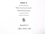 Newell Reel Part 454-F U-3 Abec Ceramic Bearing .125 X .375 .156 #19. Fixed Price $18.40.