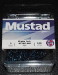 100 Mustad 4011E Blue Virginia Size Hooks Turned Down Eye 4011DBU-05 Tautog. Fixed Price $17.19.