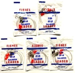 5 Packs Fishee Salmon Leaders 30LB Test Double Red Bead 2-COUNT Package No. 101. Fixed Price $8.94.