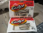 2 Packs Berkley Gulp Fishing Baits 3" Split Tail Minnow Smelt Color. Fixed Price $20.97.