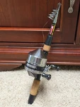 Garcia Power Tip Tel-spin 5.5' Med Action Fishing Rod, Zebco One Cast Reel. Fixed Price $50.00.