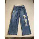 Hardy Brave Eagle Wide Leg Jeans Size 30 Embroidered SK8 Y2K. Fixed Price $40.00.