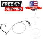 Fishing Hook With Leader Single Eagle Claw Bottom RIG-10PCS Nylo.... Fixed Price $26.59.