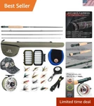 Extreme Fly Fishing Combo Kit 3/5/6/8 Weight, Starter Rod And Reel Outfit.... Fixed Price $196.68.