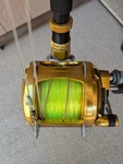 Penn International 130VSX Gold Trolling Combo Rh 3.1:1 40LB 7'6". Fixed Price $950.00.