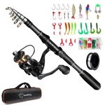 Ehowdin Fishing Pole Kit, Carbon Fiber Telescopic 1PACK 6.89FT, Black. Fixed Price $48.64.
