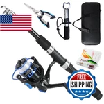 Tripquips 6.9FT Telescopic Fishing Rod Reel Combo With Pliers Lip Gripper Spinni. Fixed Price $59.20.