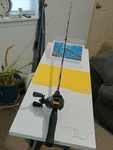 Baitcasting Fishing Rod Shakespeare Lady 5'6" Med 6-12LB And Reel Origin R1. Fixed Price $45.00.