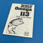 Zebco Omega 113 Vintage Ultra Light Spincast Fishing Reel Manual Only Usa. Fixed Price $12.00.
