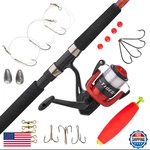 Shakespeare Tiger Catfish Mossy Oak Spinning Reel And Fishing Rod Combo Tackle. Fixed Price $87.38.