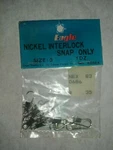 Eagle Fishing Nickel Interlock Snap Only Size 3, Dozen Vintage. Fixed Price $8.99.