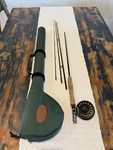 Cabela's Three Forks Fly Fishing Rod 9 5 At. Line W/prestige Ii Reel. Fixed Price $100.00.