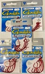 Packs Gamakatsu Extra Wide Gap Ewg Red Size 1/0 6 Hooks Per # 58311. Fixed Price $19.95.