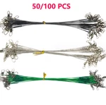 100PCS Stainless Steel Trace Wire Leader Fishing Lure Line With Snap & Swivels. Fixed Price $9.99.
