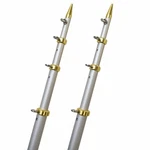 Pair Taco Aluminum Tele-outrigger Poles 1-1/2" X 15' Silver/gold OT-0541VEL15-HD. Fixed Price $663.22.